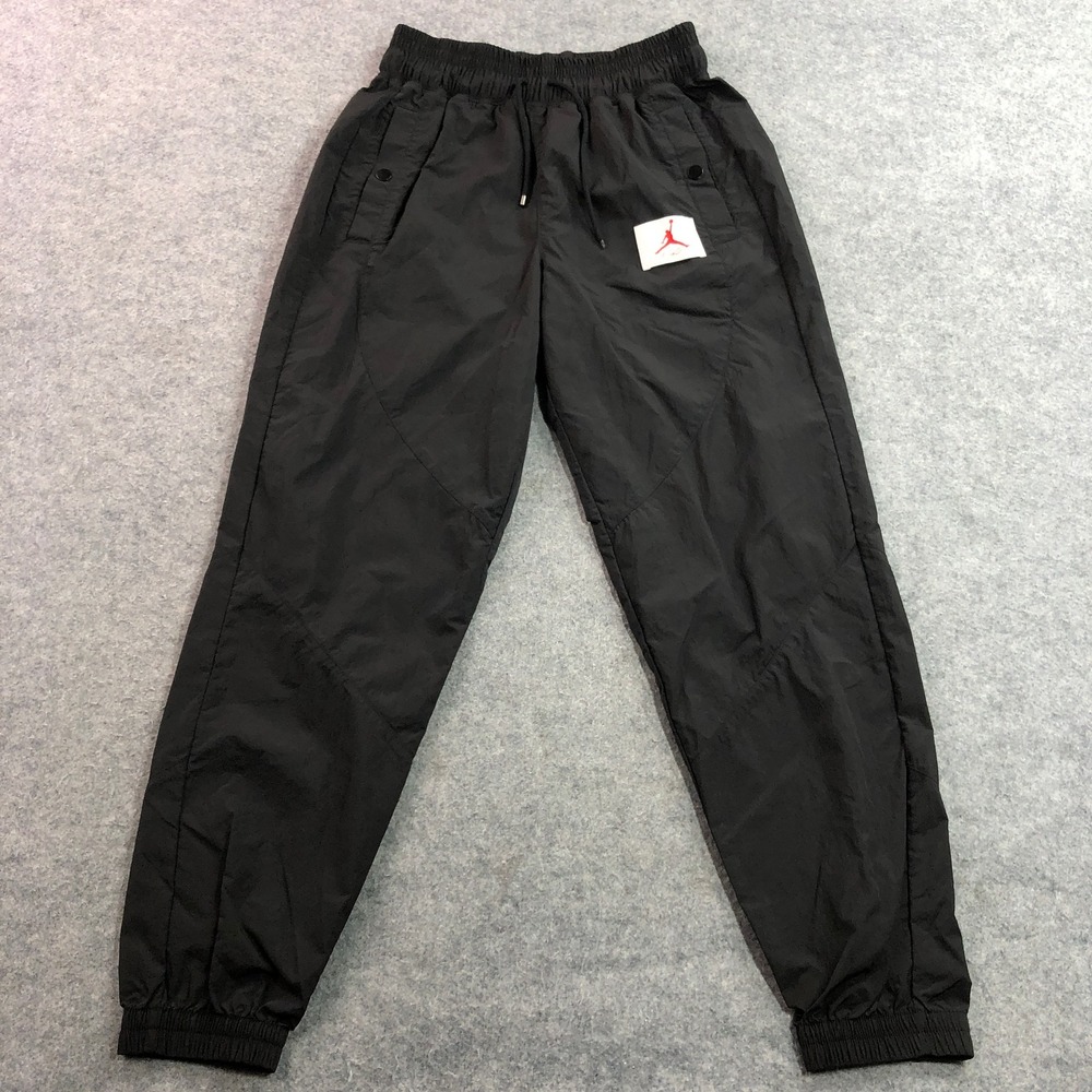 Jordan Mens Flight Track Pants S Black Nylon Mesh Lined Joggers CV7803-011